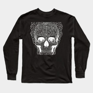 color page skull design Long Sleeve T-Shirt